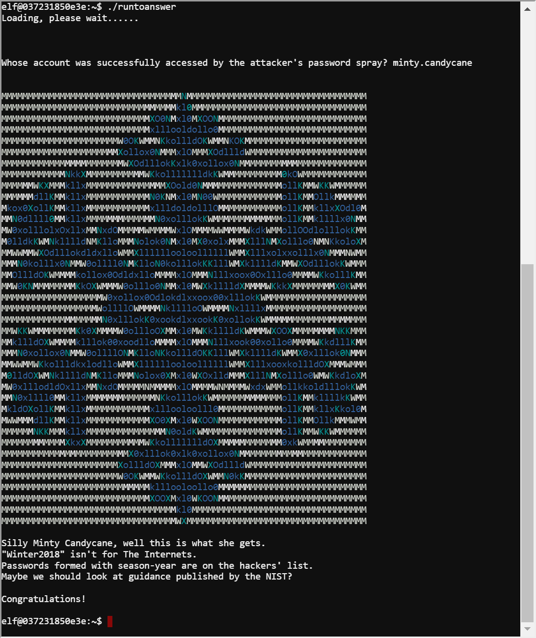 Yule Log Analysis terminal