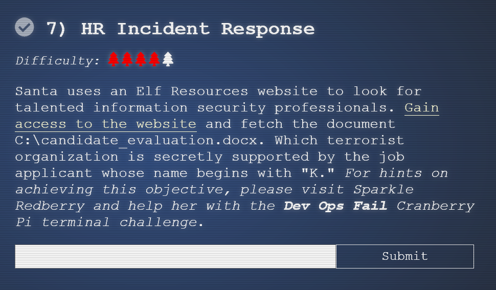 Objective 7 : HR Incident Response