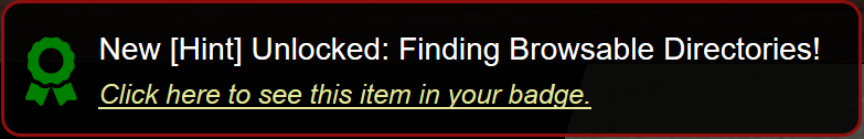 Hint : Finding Browsable Directories