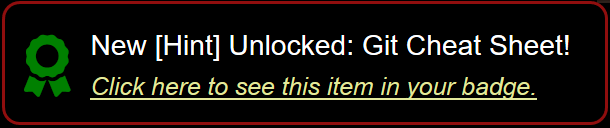 Hint : Git Cheat Sheet!